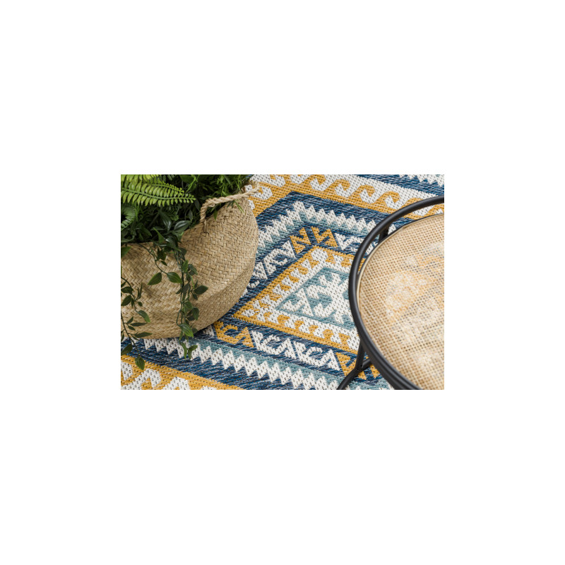 Dywan SZNURKOWY SIZAL COOPER Romby, Aztecki, Etno 22224 ecru / granat 200x290cm