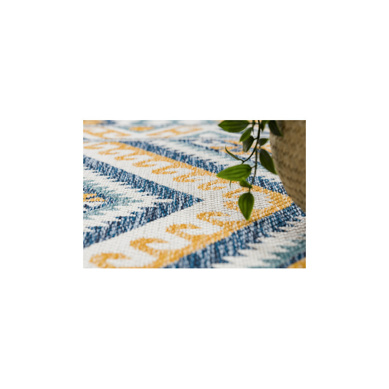 Dywan SZNURKOWY SIZAL COOPER Romby, Aztecki, Etno 22224 ecru / granat 200x290cm