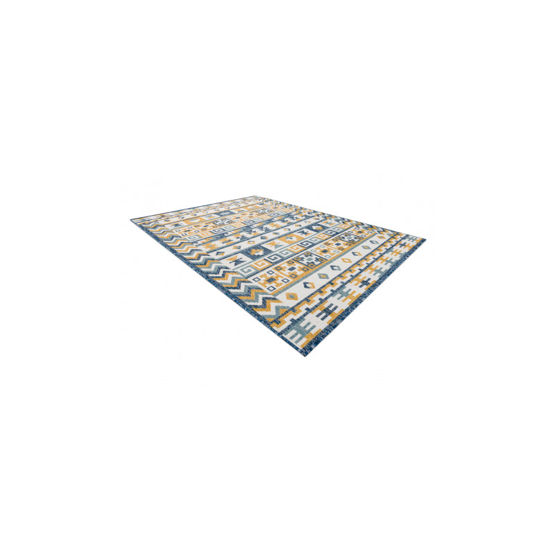 Dywan SZNURKOWY SIZAL COOPER Aztecki, Etno, Zygzak 22218 ecru / granat 180x270cm Dywan SZNURKOWY SIZAL COOPER Aztecki, Etno, Zygzak 22218 ecru / granat 180x270cm