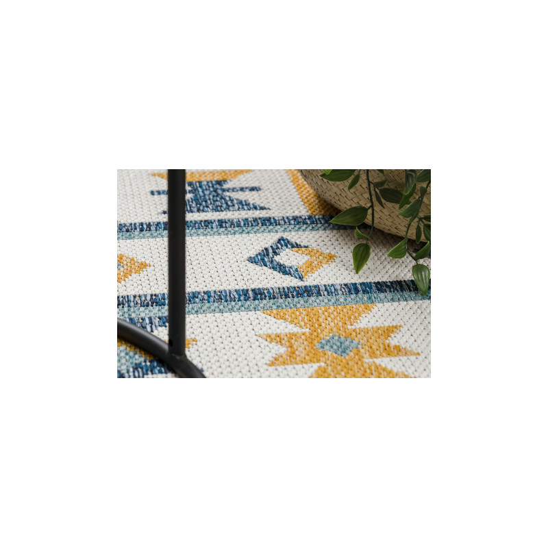Dywan SZNURKOWY SIZAL COOPER Aztecki, Etno, Zygzak 22218 ecru / granat 180x270cm Dywan SZNURKOWY SIZAL COOPER Aztecki, Etno, Zygzak 22218 ecru / granat 180x270cm