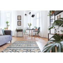 Dywan Strukturalny BOTANIC 65252 Boho płasko tkany, na balkon, taras - szary 137x190cm Dywan Strukturalny BOTANIC 65252 Boho płasko tkany, na balkon, taras - szary 137x190cm