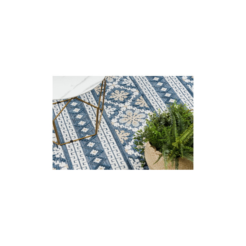 Dywan Strukturalny BOTANIC 65252 Boho płasko tkany, na balkon, taras - granat 157x220cm Dywan Strukturalny BOTANIC 65252 Boho płasko tkany, na balkon, taras - granat 157x220cm