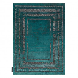 Dywan DE LUXE nowoczesny 1516 Ramka vintage przecierany - Strukturalny zielony / antracyt 180x270cm