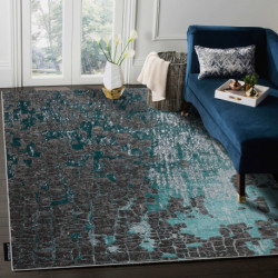 Dywan DE LUXE nowoczesny 2079 Vintage przecierany - Strukturalny zielony / antracyt 120x170cm