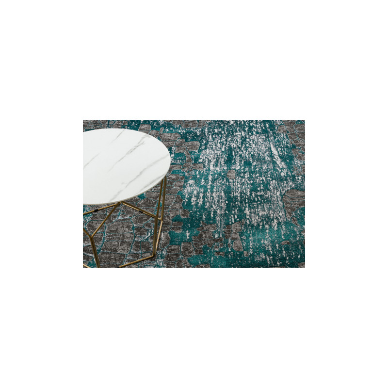 Dywan DE LUXE nowoczesny 2079 Vintage przecierany - Strukturalny zielony / antracyt 240x330cm Dywan DE LUXE nowoczesny 2079 Vintage przecierany - Strukturalny zielony / antracyt 240x330cm