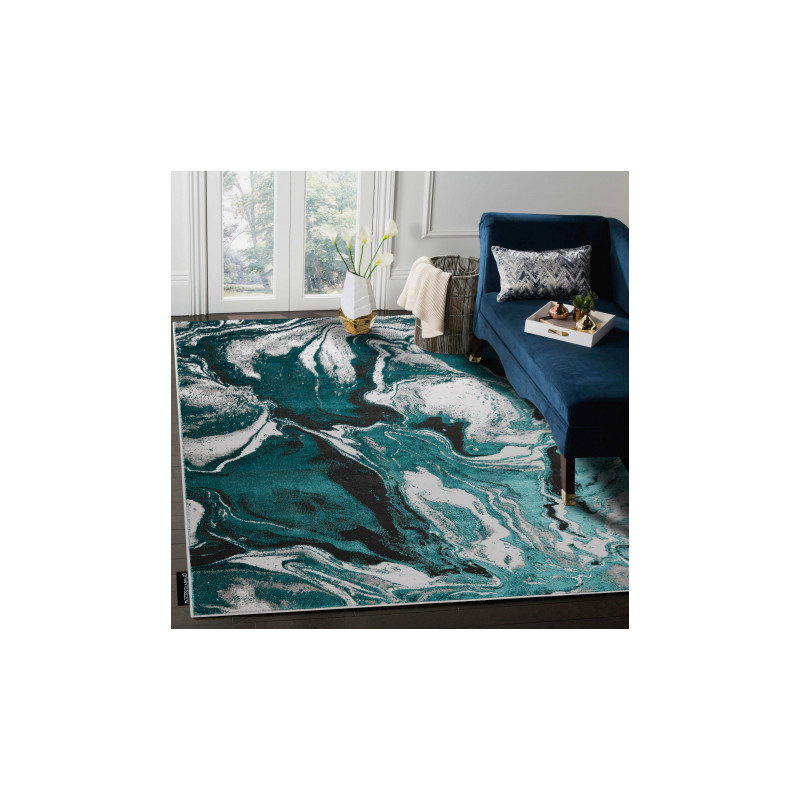 Dywan DE LUXE nowoczesny 622 Abstrakcja - Strukturalny zielony / antracyt 120x170cm Dywan DE LUXE nowoczesny 622 Abstrakcja - Strukturalny zielony / antracyt 120x170cm