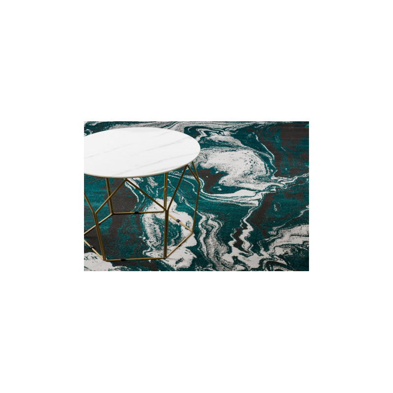 Dywan DE LUXE nowoczesny 622 Abstrakcja - Strukturalny zielony / antracyt 120x170cm Dywan DE LUXE nowoczesny 622 Abstrakcja - Strukturalny zielony / antracyt 120x170cm