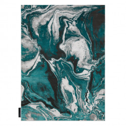 Dywan DE LUXE nowoczesny 622 Abstrakcja - Strukturalny zielony / antracyt 200x290cm