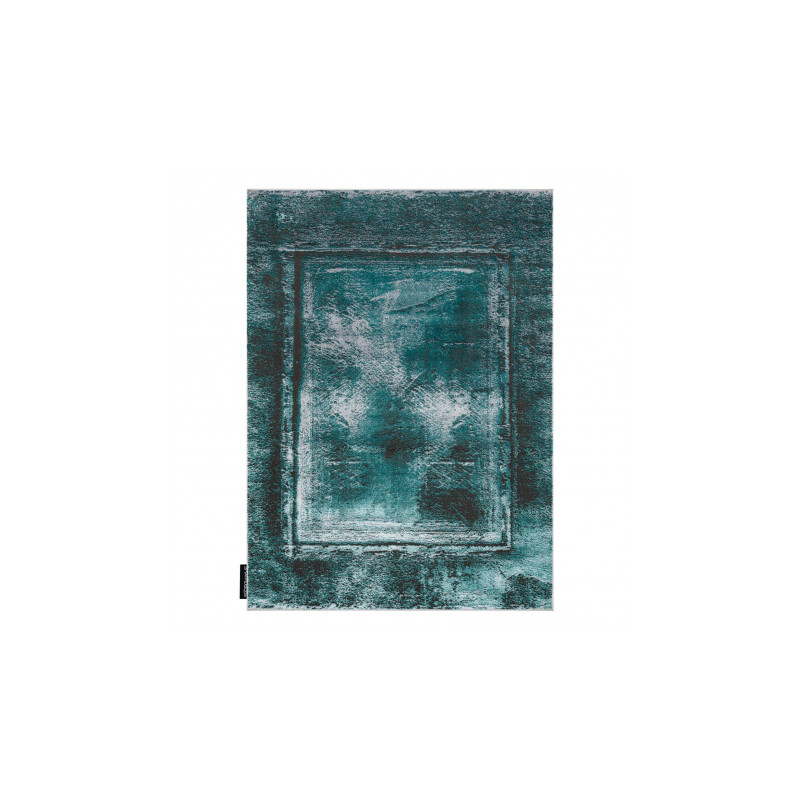 Dywan DE LUXE nowoczesny 634 Ramka vintage przecierany - Strukturalny zielony / antracyt 160x220cm Dywan DE LUXE nowoczesny 634 Ramka vintage przecierany - Strukturalny zielony / antracyt 160x220cm