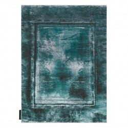 Dywan DE LUXE nowoczesny 634 Ramka vintage przecierany - Strukturalny zielony / antracyt 180x270cm