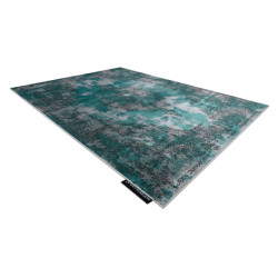 Dywan DE LUXE nowoczesny 6754 Abstrakcja - Strukturalny zielony / szary 120x170cm