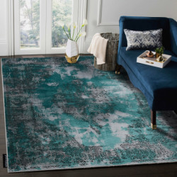 Dywan DE LUXE nowoczesny 6754 Abstrakcja - Strukturalny zielony / szary 120x170cm