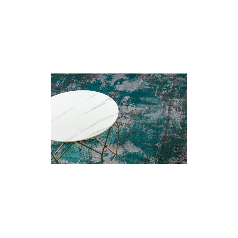 Dywan DE LUXE nowoczesny 6754 Abstrakcja - Strukturalny zielony / szary 120x170cm
