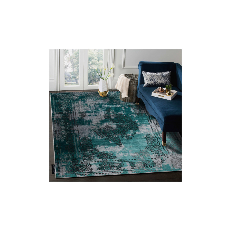 Dywan DE LUXE nowoczesny 6827 Abstrakcja, vintage - Strukturalny zielony / szary 120x170cm Dywan DE LUXE nowoczesny 6827 Abstrakcja, vintage - Strukturalny zielony / szary 120x170cm