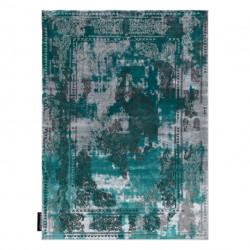 Dywan DE LUXE nowoczesny 6827 Abstrakcja, vintage - Strukturalny zielony / szary 140x190cm