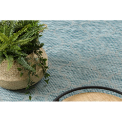 Dywan SZNURKOWY SIZAL płaskotkany PATIO 3069 koniczyna marokańska - morski niebieski 136x190cm Dywan SZNURKOWY SIZAL płaskotkany PATIO 3069 koniczyna marokańska - morski niebieski 136x190cm