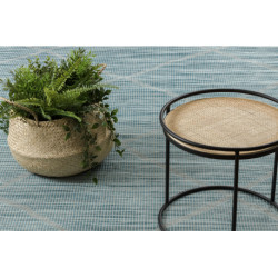 Dywan SZNURKOWY SIZAL płaskotkany PATIO 3075 Romby - morski niebieski 117x170cm Dywan SZNURKOWY SIZAL płaskotkany PATIO 3075 Romby - morski niebieski 117x170cm