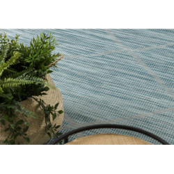 Dywan SZNURKOWY SIZAL płaskotkany PATIO 3075 Romby - morski niebieski 117x170cm Dywan SZNURKOWY SIZAL płaskotkany PATIO 3075 Romby - morski niebieski 117x170cm