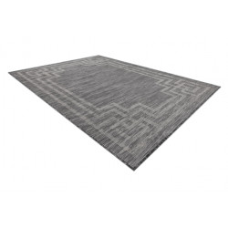Dywan SZNURKOWY SIZAL płaskotkany PATIO 3071 Grecki ramka - czarny 136x190cm