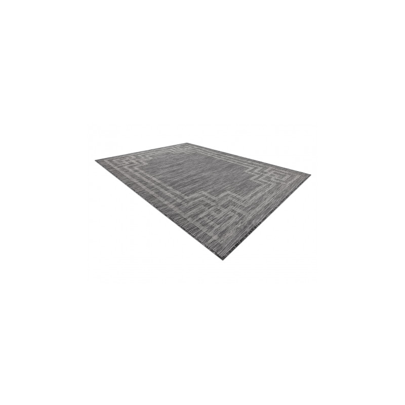 Dywan SZNURKOWY SIZAL płaskotkany PATIO 3071 Grecki ramka - czarny 175x270cm Dywan SZNURKOWY SIZAL płaskotkany PATIO 3071 Grecki ramka - czarny 175x270cm