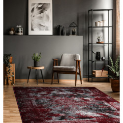 Dywan VINCI 1407 nowoczesny Rozeta vintage przecierany - Strukturalny czerwony / antracyt 80x150cm Dywan VINCI 1407 nowoczesny Rozeta vintage przecierany - Strukturalny czerwony / antracyt 80x150cm