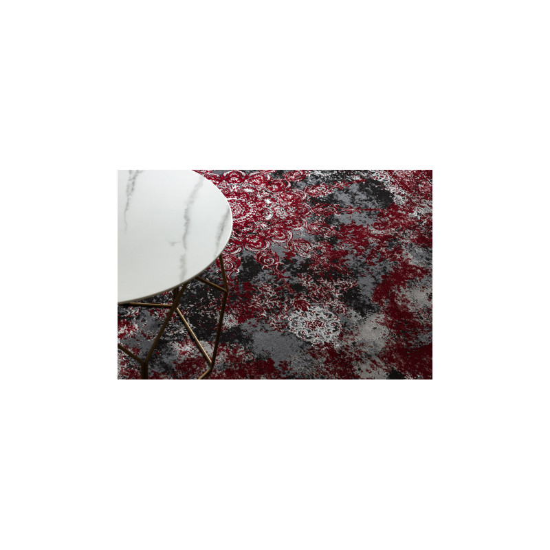 Dywan VINCI 1407 nowoczesny Rozeta vintage przecierany - Strukturalny czerwony / antracyt 80x150cm Dywan VINCI 1407 nowoczesny Rozeta vintage przecierany - Strukturalny czerwony / antracyt 80x150cm