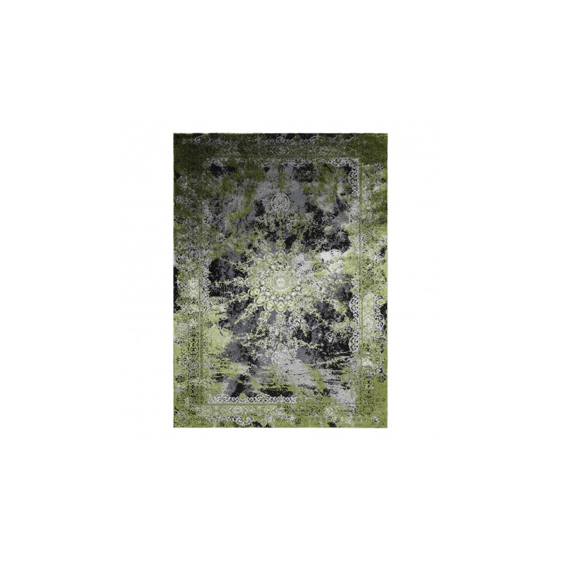 Dywan VINCI 1407 nowoczesny Rozeta vintage przecierany - Strukturalny zielony / antracyt 80x150cm Dywan VINCI 1407 nowoczesny Rozeta vintage przecierany - Strukturalny zielony / antracyt 80x150cm