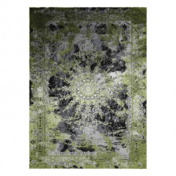 Dywan VINCI 1407 nowoczesny Rozeta vintage przecierany - Strukturalny zielony / antracyt 120x170cm