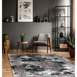 Dywan VINCI 1407 nowoczesny Rozeta vintage przecierany - Strukturalny kość słoniowa / czerwony 180x270cm Dywan VINCI 1407 nowoczesny Rozeta vintage przecierany - Strukturalny kość słoniowa / czerwony 180x270cm