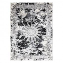 Dywan VINCI 1407 nowoczesny Rozeta vintage przecierany - Strukturalny kość słoniowa / szary 120x170cm