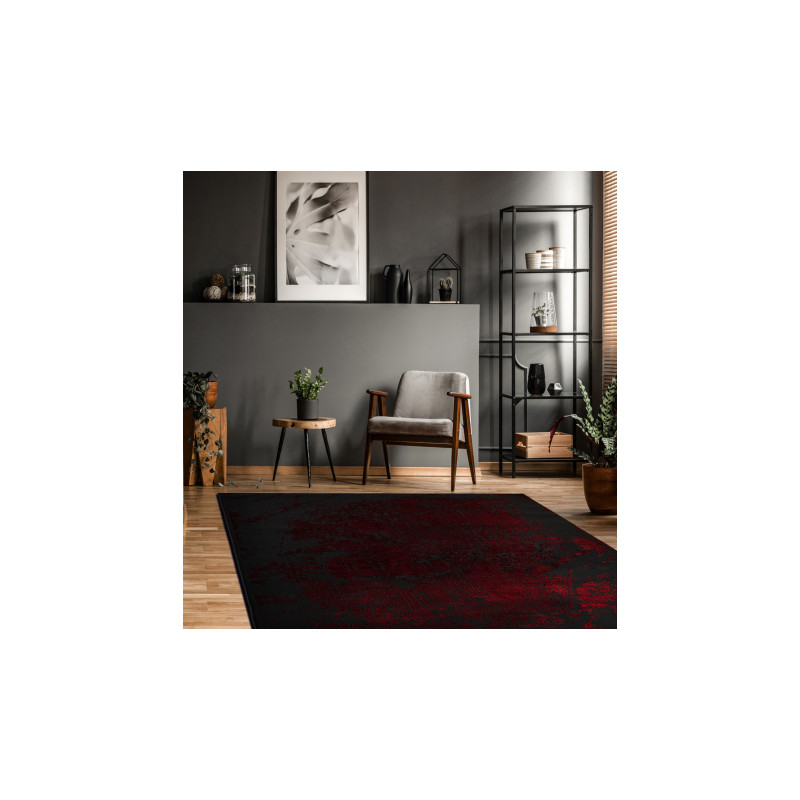 Dywan VINCI 1524 nowoczesny Ornament vintage przecierany - Strukturalny czerwony 140x190cm Dywan VINCI 1524 nowoczesny Ornament vintage przecierany - Strukturalny czerwony 140x190cm