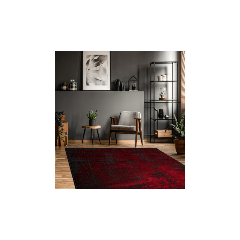 Dywan VINCI 1409 nowoczesny Ornament vintage przecierany - Strukturalny czerwony 200x290cm
