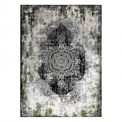 Dywan VINCI 1516 nowoczesny Rozeta vintage przecierany - Strukturalny kość słoniowa / zielony 160x220cm