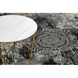 Dywan VINCI 1516 nowoczesny Rozeta vintage przecierany - Strukturalny kość słoniowa / zielony 160x220cm