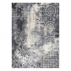 Dywan VINCI 1991 nowoczesny Rozeta vintage przecierany - Strukturalny kość słoniowa / antracyt 120x170cm