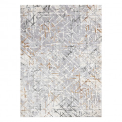 Dywan AKRYL ELITRA 9964 Kratka przecierany szary / żółty 240x350cm