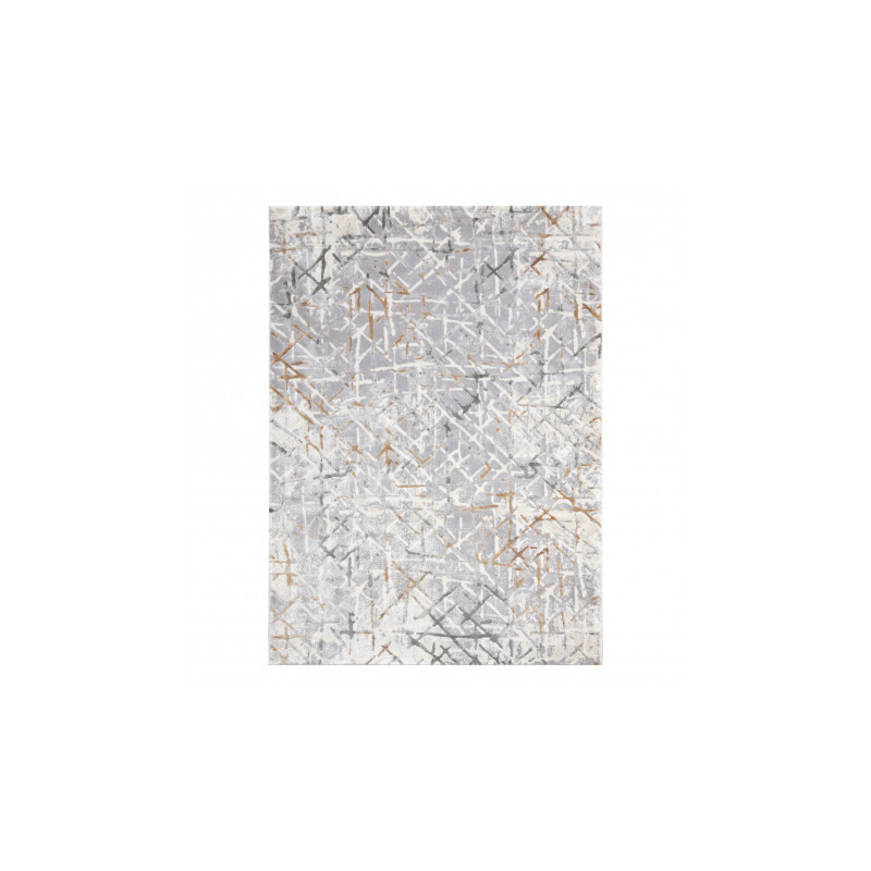 Dywan AKRYL ELITRA 9964 Kratka przecierany szary / żółty 240x350cm