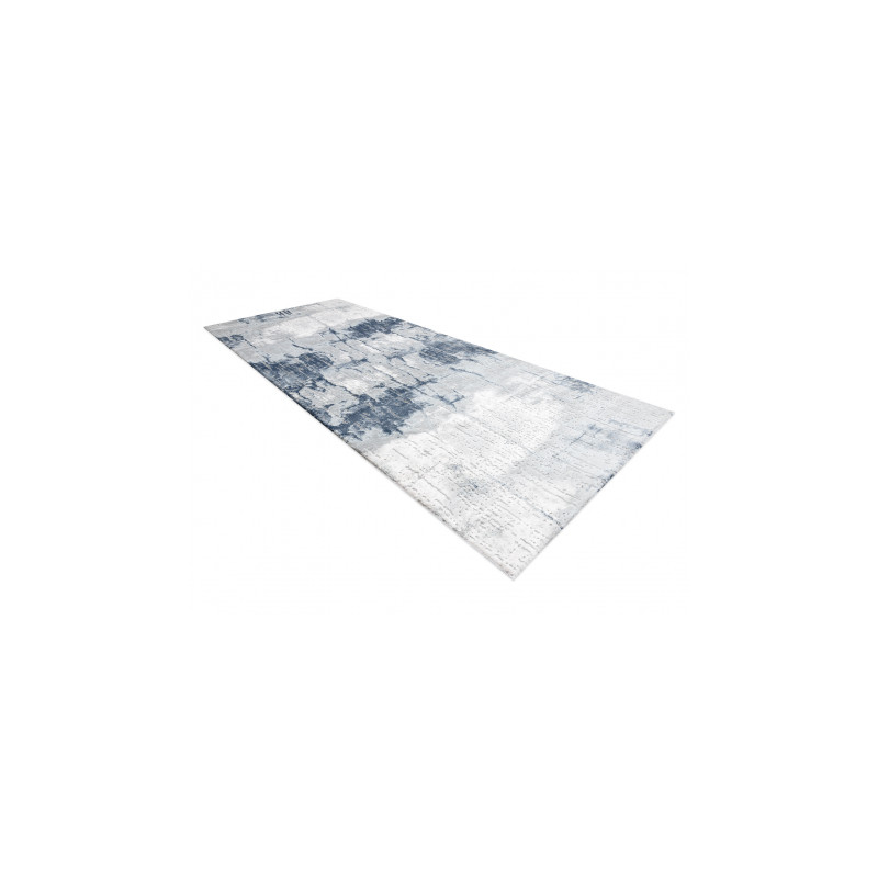 Dywan AKRYL USKUP Beton 8797 szary / niebieski 100x300cm