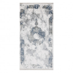 Dywan AKRYL USKUP Ornament Vintage 9987 kość słoniowa / niebieski 80x150cm
