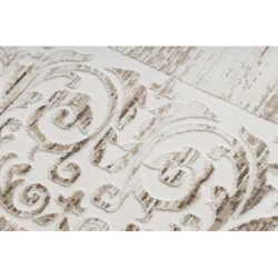 Dywan AKRYL VALS 2327 Ramka ornament kość słoniowa / beż  240x340cm