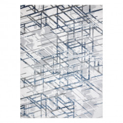 Dywan AKRYL VALS 8381 Linie przestrzenny 3D niebieski 250x350cm