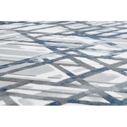 Dywan AKRYL VALS 8381 Linie przestrzenny 3D niebieski  250x350cm
