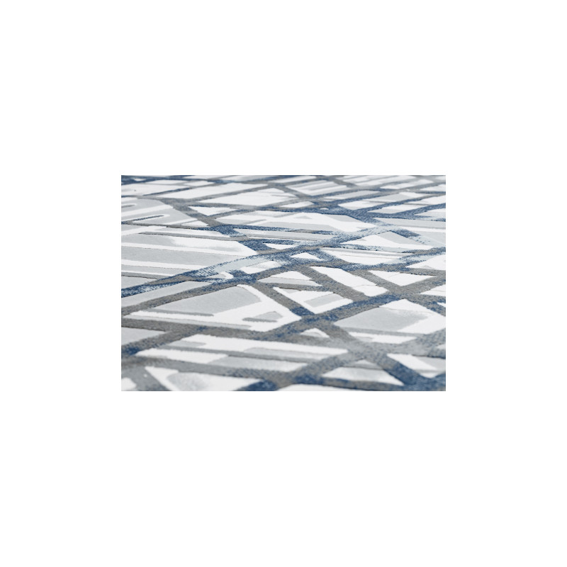 Dywan AKRYL VALS 8381 Linie przestrzenny 3D niebieski  250x350cm