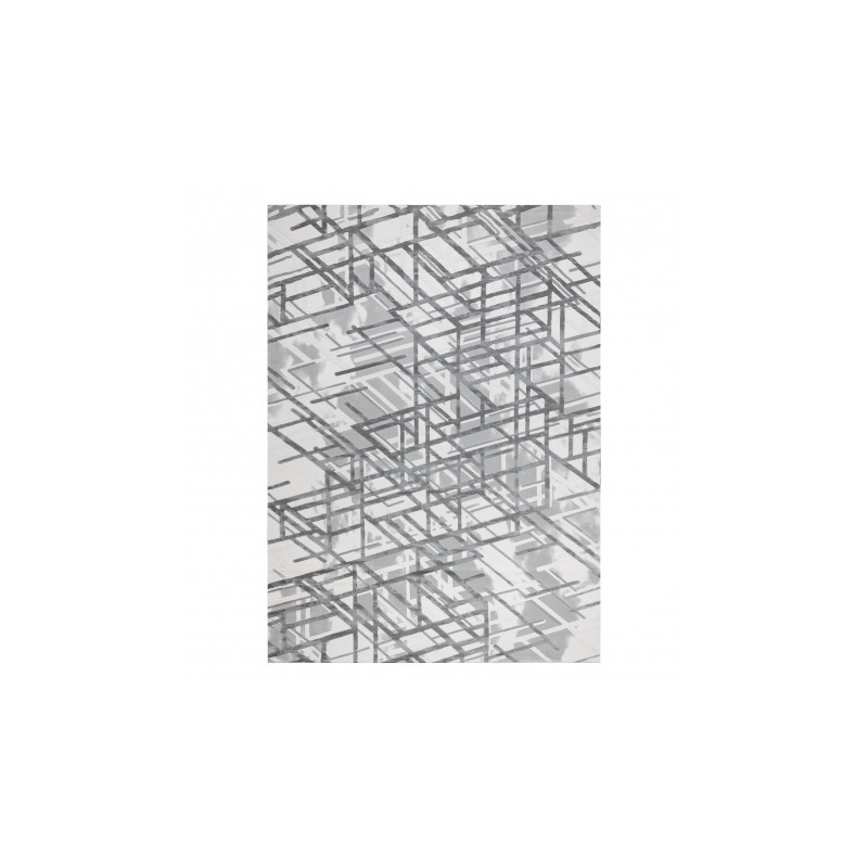 Dywan AKRYL VALS 8381 Linie przestrzenny 3D szary 80x300cm