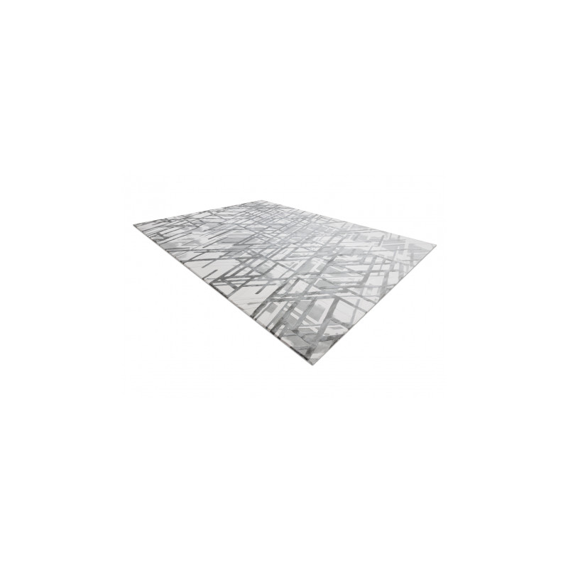 Dywan AKRYL VALS 8381 Linie przestrzenny 3D szary 80x300cm