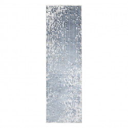 Dywan AKRYL VALS 3943 Przecierany labirynt szary / niebieski 80x300cm