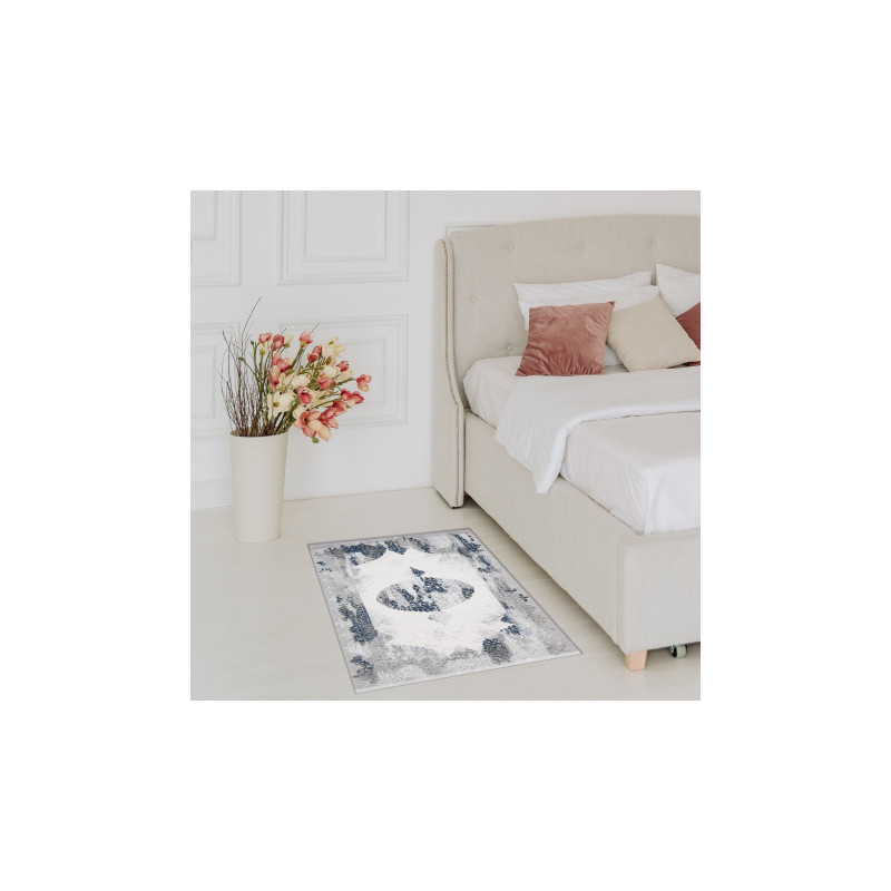 Dywan AKRYL VALS 5040 Przecierany ornament niebieski / szary 80x100cm Dywan AKRYL VALS 5040 Przecierany ornament niebieski / szary 80x100cm