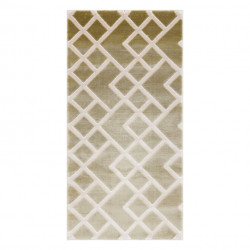 Dywan AKRYL VALS 3232 Geometryczny przestrzenny 3D zielony / beż 70x140cm