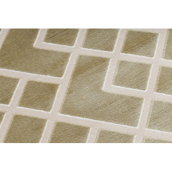 Dywan AKRYL VALS 3232 Geometryczny przestrzenny 3D zielony / beż 70x140cm
