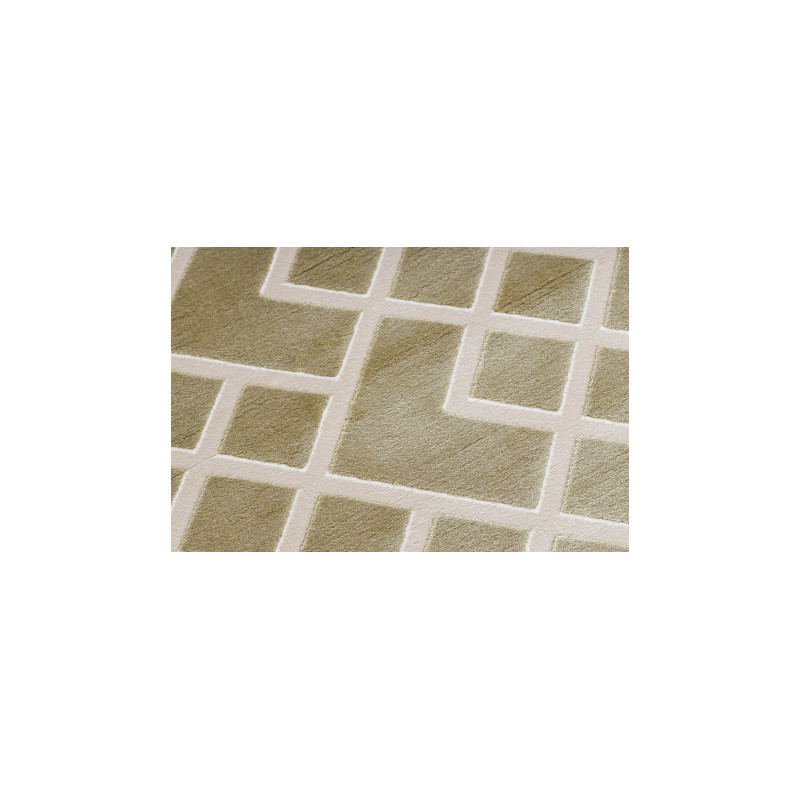 Dywan AKRYL VALS 3232 Geometryczny przestrzenny 3D zielony / beż 70x140cm